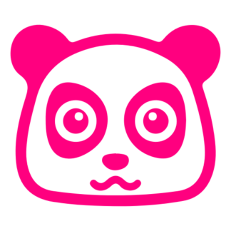 Adorable Cute Panda Decal (Hot Pink)